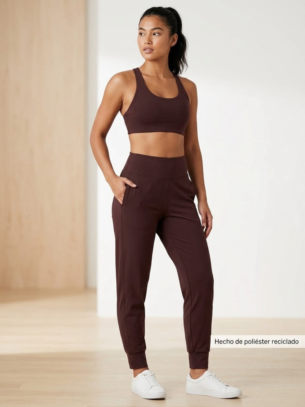 PINK Active Victoria's Secret High Waist Skinny Jogger Pants Burgundy size M